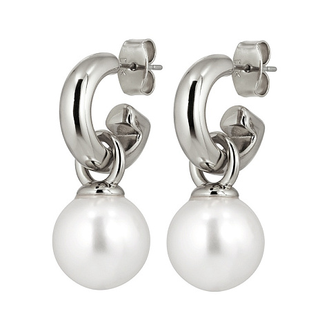 Серьги LONA SS WHITE PEARL