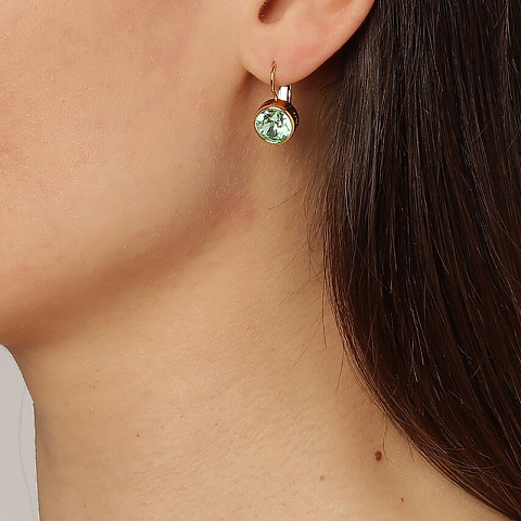 Серьги LOUISE SG LIGHT GREEN Dyrberg Kern 380100 - рис 2.