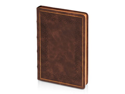 Ежедневник недатированный А5 Royal, коричневый с бронзовым срезом