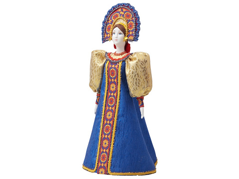 Подарочный набор: кукла фарфоровая, мед, синий - рис 7.