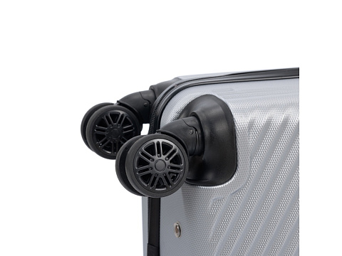 Чемодан TORBER ЛАМА, серебристый, ABS-пластик, 38 х 21 х 55 см, 37 л - рис 8.