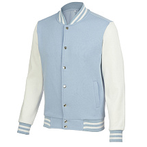 Бомбер Oxford, небесно-голубой/молочный, унисекс