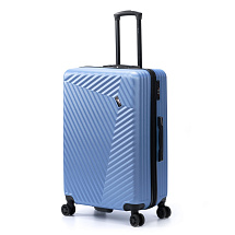 Чемодан TORBER ЛАМА, синий, ABS-пластик, 49 х 29,5 х 77 см, 92 л