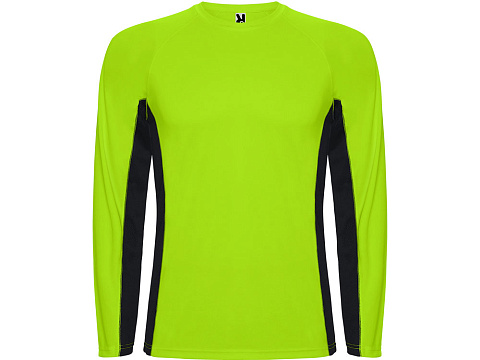 Футболка Shanghai  мужская с длинным рукавом, неоновый зеленый/черный