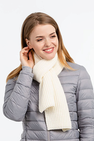 Шарф Nordkapp, белый (молочный) - рис 6.