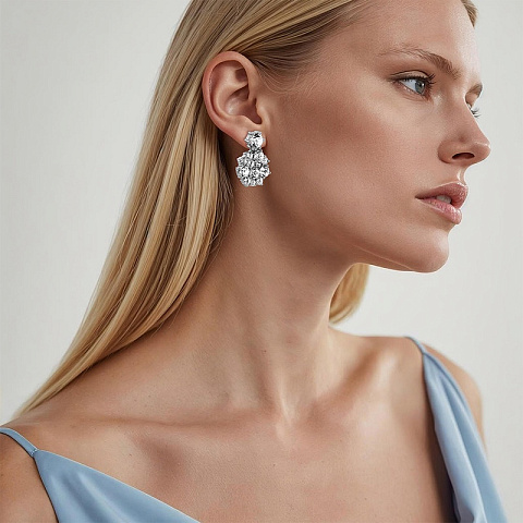 Серьги FREESIA SS CRYSTAL Dyrberg Kern 480062 - рис 2.