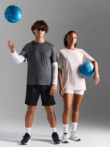 Футболка спортивная унисекс Storm, бежевая (льняная) - рис 11.