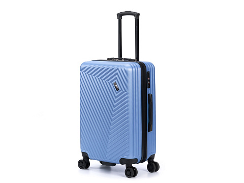 Чемодан TORBER ЛАМА, синий, ABS-пластик, 43 х 25,5 х 67 см, 62 л