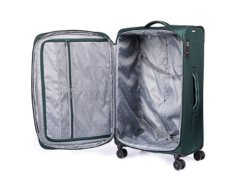 Чемодан TORBER СЕЙД, тёмно-зелёный, нейлон 600D, 48 х 26,5 х 78 см, 85 л - рис 4.