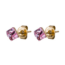 Пусеты Crystal Pink Fiore Luna SWE0127/1 P G