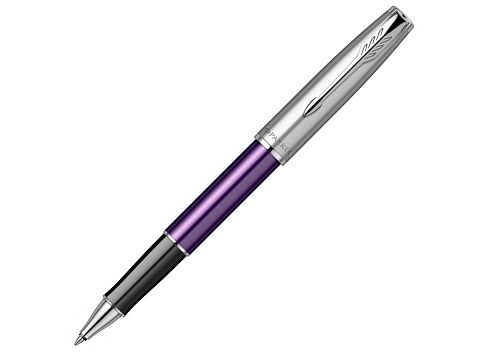 Ручка-роллер Parker Sonnet Essentials Violet SB Steel CT, цвет чернил black, перо: F, в подарочной упаковке.