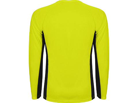 Футболка Shanghai  мужская с длинным рукавом, неоновый желтый/черный - рис 2.