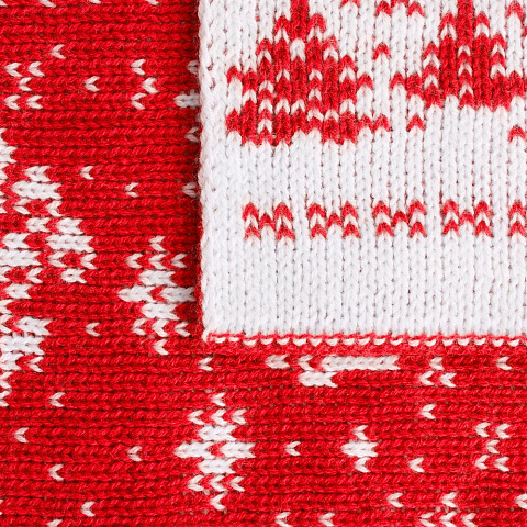 Плед Holidale, красный с молочным - рис 7.