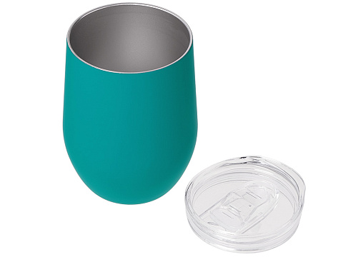 Термокружка Sense Gum, soft-touch, непротекаемая крышка, 370мл, крафтовая упаковка, бирюзовый 320C - рис 2.