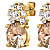 Серьги BECKIA SG GOLDEN / CRYSTAL Dyrberg Kern 460068 - миниатюра - рис 3.