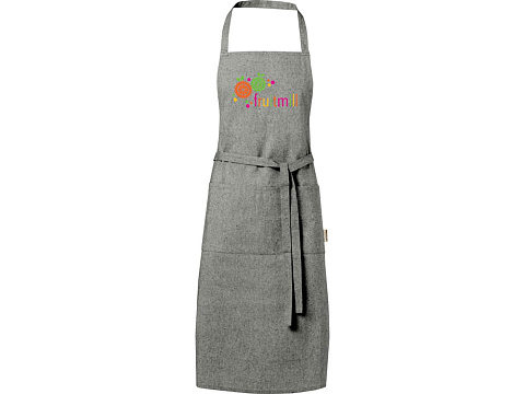 Pheebs 200 g/m2 recycled cotton apron, черный - рис 4.