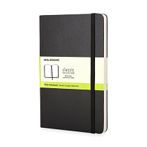 Записная книжка Moleskine Classic (нелинованный) в твердой обложке, Pocket (9x14см), черный