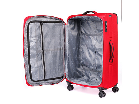 Чемодан TORBER БРОСНО, красный, нейлон 600D, 48 х 30 х 78 см, 85 л - рис 4.