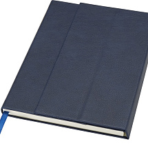 Блокнот Alejandra формата А5 с твердой обложкой из переработанной кожи - Синий