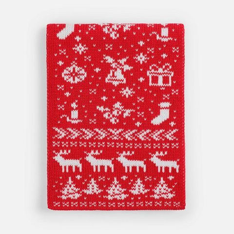 Шарф Holidale, красный с молочным - рис 4.