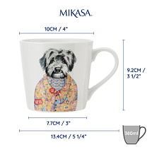 Кружка фарфоровая  Mikasa Tipperleyhill с принтом собаки 380 мл