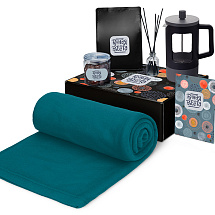 Подарочный набор Re:y. Vive с пледом, френч-прессом и кофе