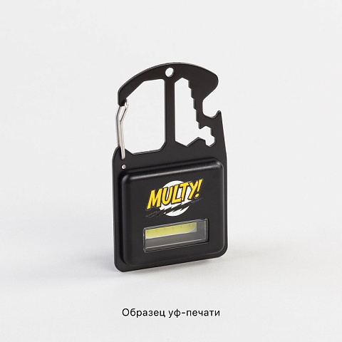 Брелок-мультитул-фонарь "Multy", цвет черный - рис 5.