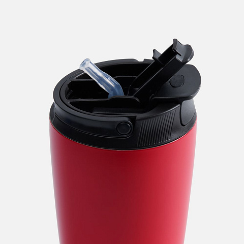 Термостакан с двумя поильниками Duetta, красный - рис 5.