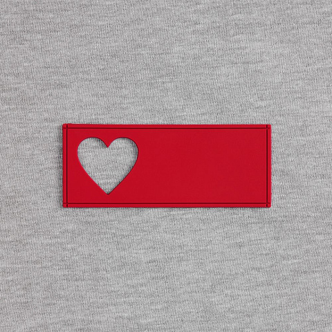 Лейбл из ПВХ с вырубкой «Сердце», красный - рис 3.