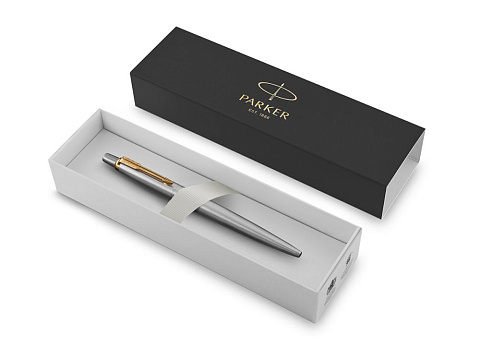 Шариковая ручка Parker Jotter Essential, St. Steel GT, стержень: Mblue - рис 3.