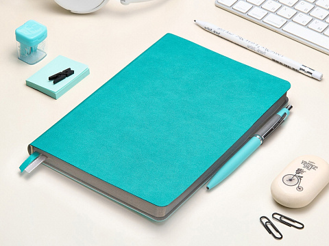 Ежедневник А5 датированный Boston 2027, морская волна с серым обрезом - рис 12.