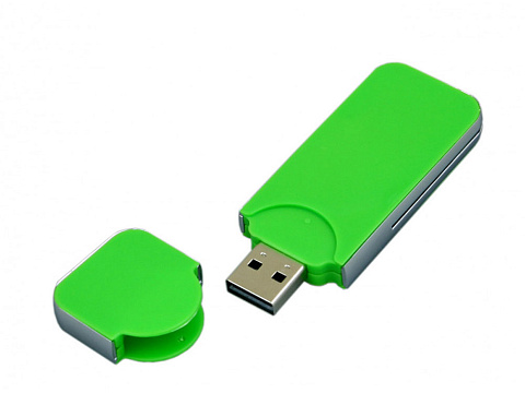 USB-флешка на 128 Гб в стиле I-phone, прямоугольнй формы, зеленый - рис 2.