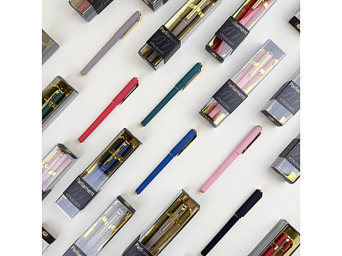 Ручка пластиковая шариковая Parliament, 0,7 мм, синие чернила, серый/золотистый - рис 9.