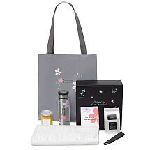 Подарочный набор Re:f. Walk с палантином, шоппером и термосом, белый