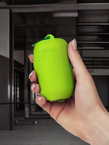 Охлаждающее полотенце Narvik в силиконовом чехле, зеленое яблоко - рис 6.