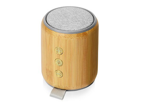 Портативная колонка из бамбука Bongo, натуральный (Р) - рис 2.