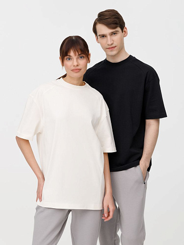 Футболка оверсайз унисекс Sideline, молочно-белая - рис 16.