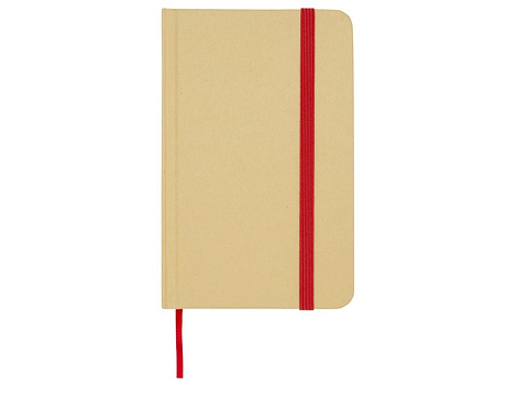 Reed блокнот формата А6 из переработанного материала в твердой обложке с простыми страницами - Красный - рис 2.