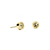 Пусеты Champagne 6х3 Fiore Luna SWE126 CH G