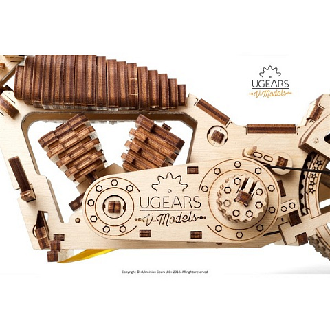 Механическая модель чоппера Ugears - рис 7.