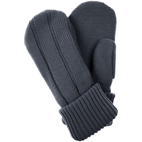 Варежки Knit Beat, серые (графит) - рис 3.