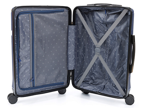 Чемодан TORBER ОНЕГА, синий, ABS-пластик, 59,5 х 39,5 х 24 см, 46 л - рис 3.