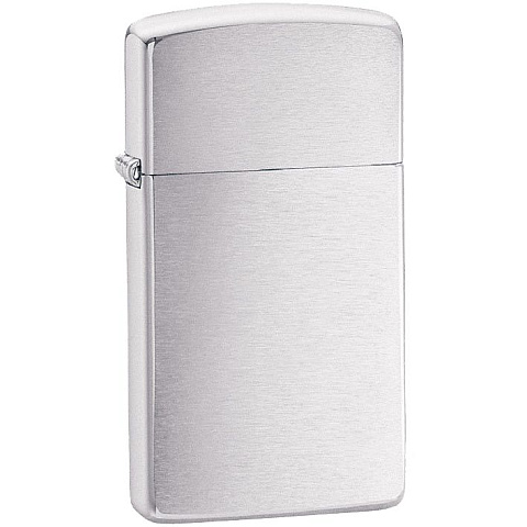 Зажигалка Zippo Slim Brushed, матовая серебристая - рис 2.