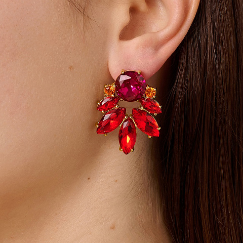 Серьги DRAGO SG RED / PINK Dyrberg Kern 470064 - рис 2.