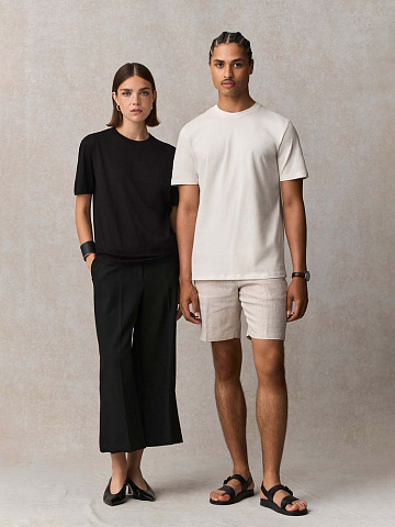 Футболка унисекс Lyam, молочно-белая - рис 10.