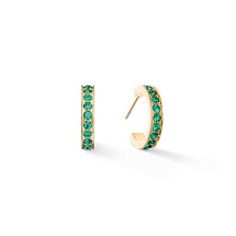 Серьги Dark Green-Gold Coeur de Lion 0127/21-0549