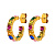 Серьги RAQUEL SG RAINBOW Dyrberg Kern 470116 - миниатюра