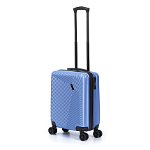 Чемодан TORBER ЛАМА, синий, ABS-пластик, 38 х 21 х 55 см, 37 л