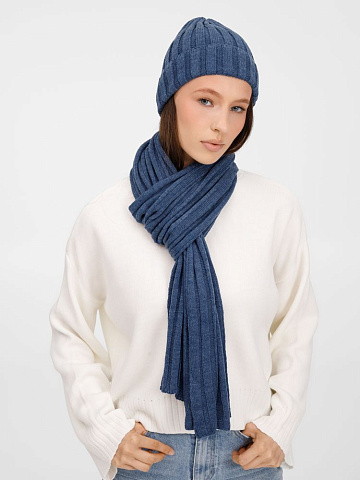 Шапка Metelitsa, синий меланж (джинс) - рис 7.