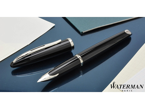 Перьевая ручка Waterman Carene, цвет: Black ST, перо: F или М чернила: blue - рис 9.